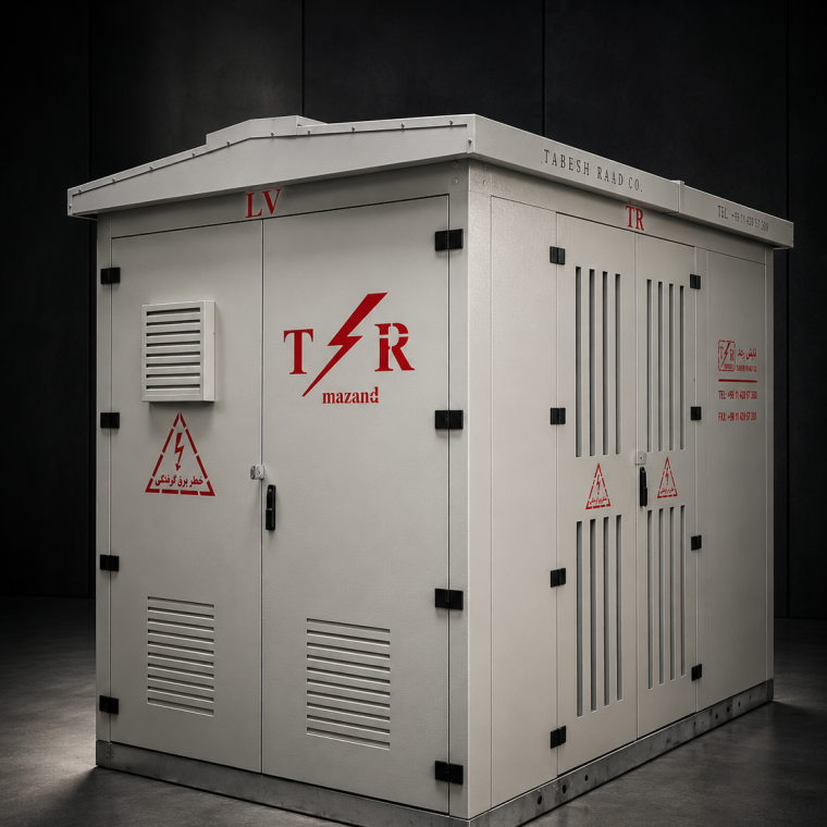 Prefabricated compact substation — illustrative render